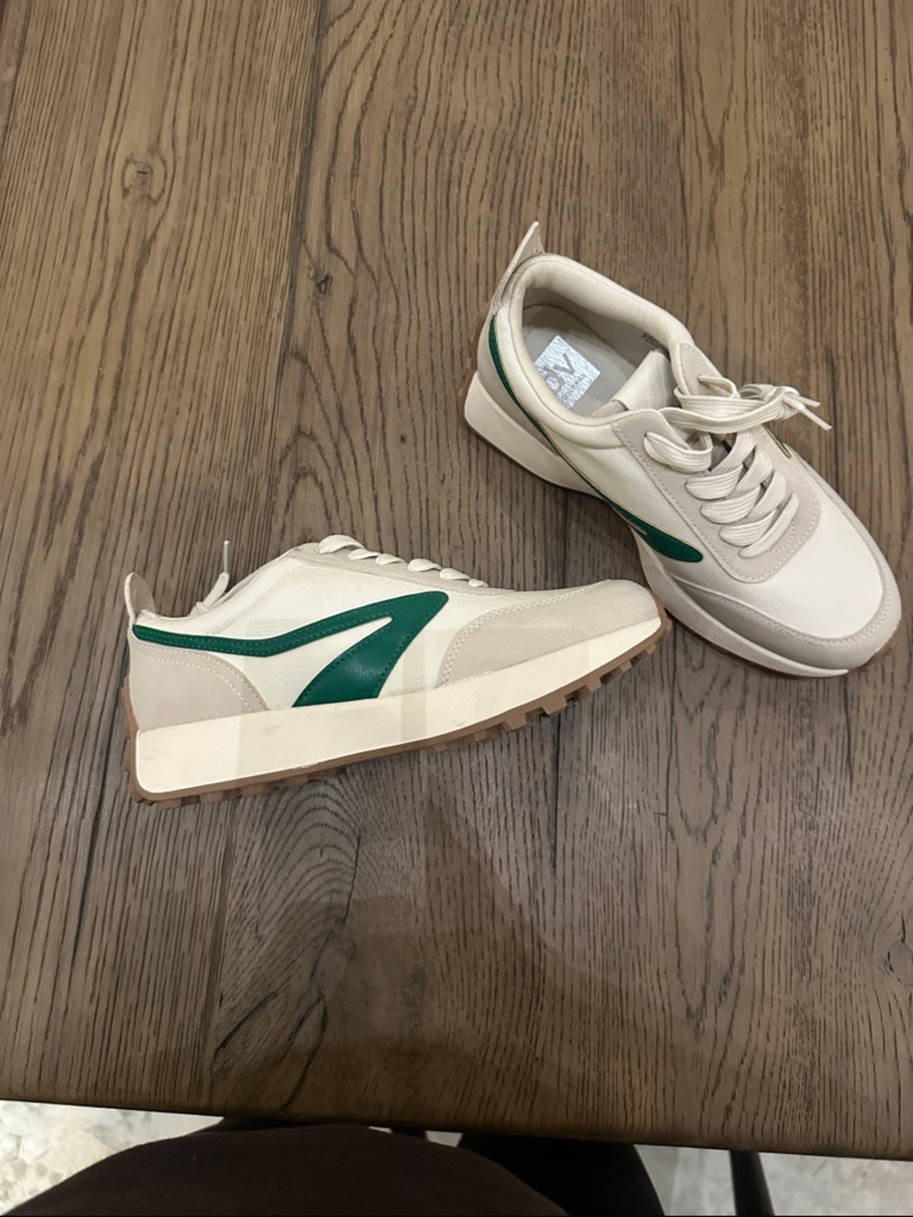 Dolce vita Cream & Green Platform Sneaker for Women - Casual Comfort - Picture 2 of 3